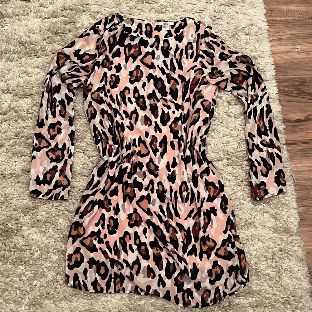 Bar III, Leopard Print Dress in Pink tones, Size Small